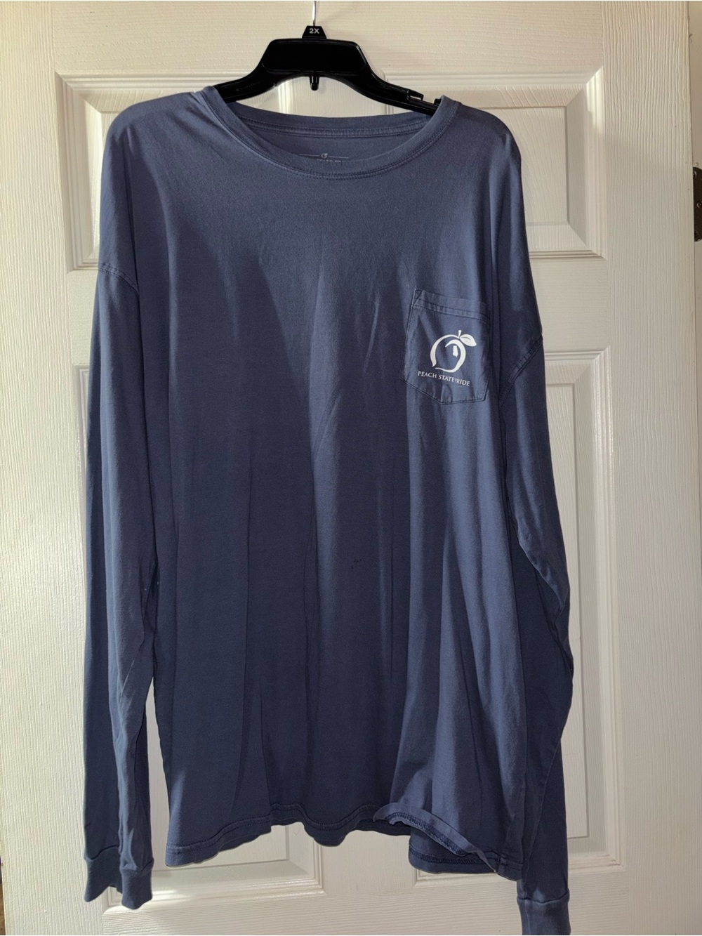 State of Mind Men's Long-Sleeve Pocket Tee — Slate Blue